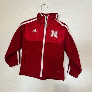 Boys Nebraska adidas zip up hoodie